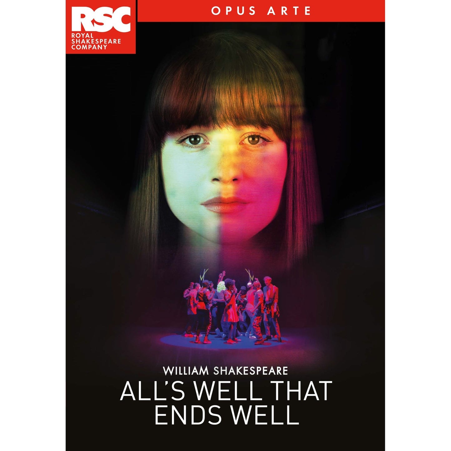 DVD cover for Shakespeare’s “All’s Well That Ends Well” featuring a performer.