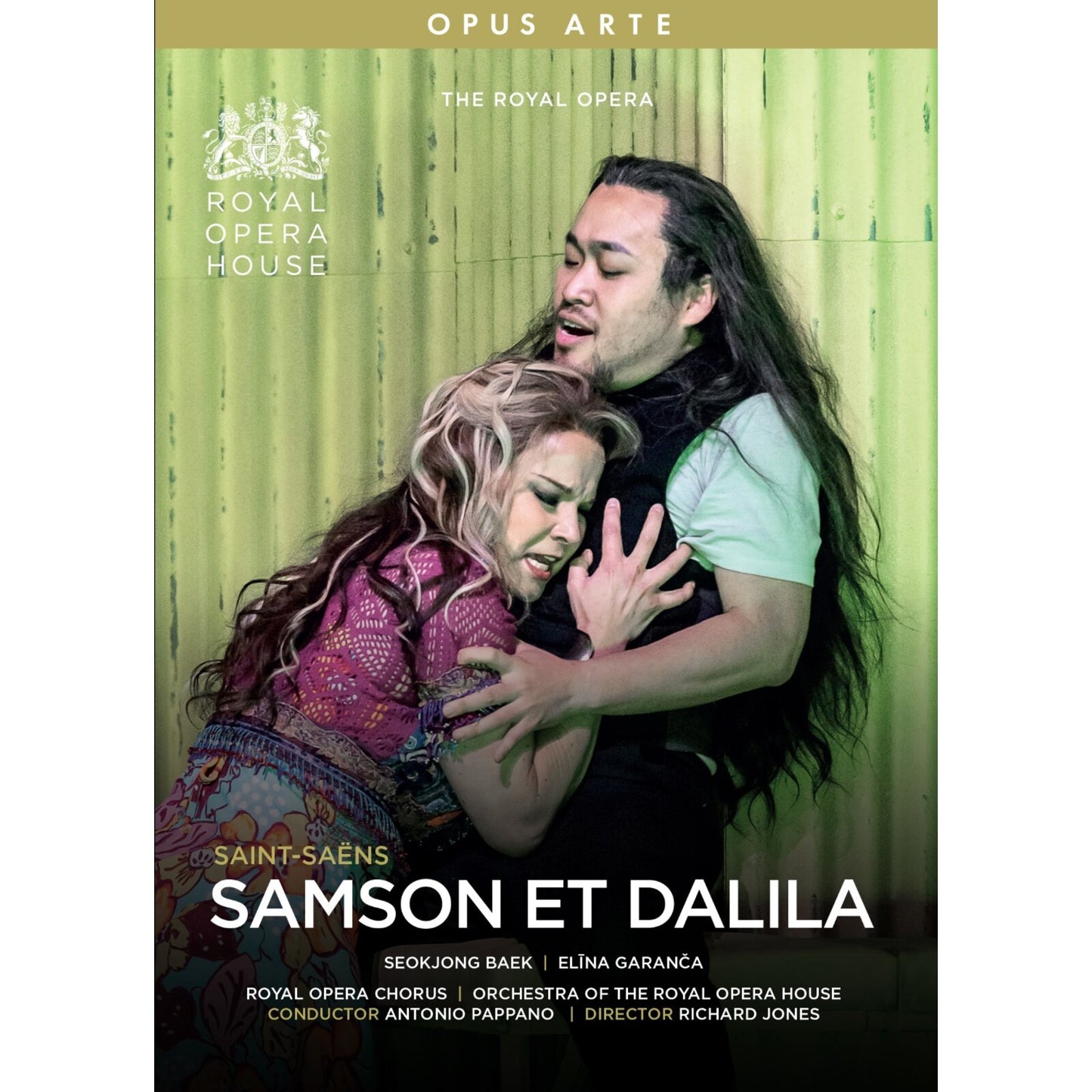 Opera DVD cover featuring Samson and Dalila in a dramatic embrace.