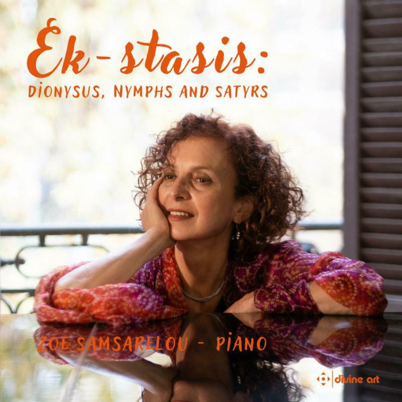 CD cover featuring pianist Zoe Samsarelou with floral shawl.