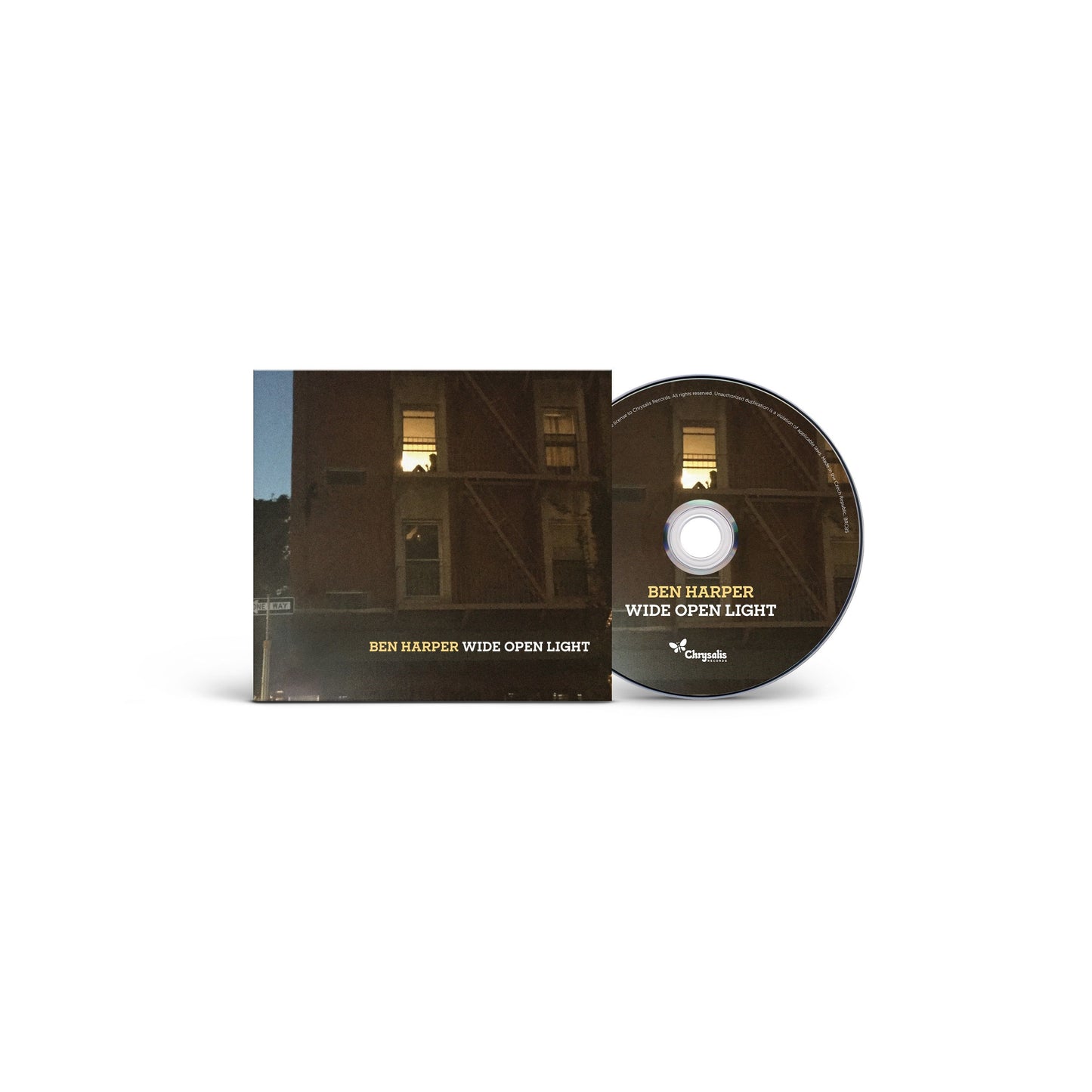 CD case for Ben Harper’s “Wide Open Light” album with a building image.