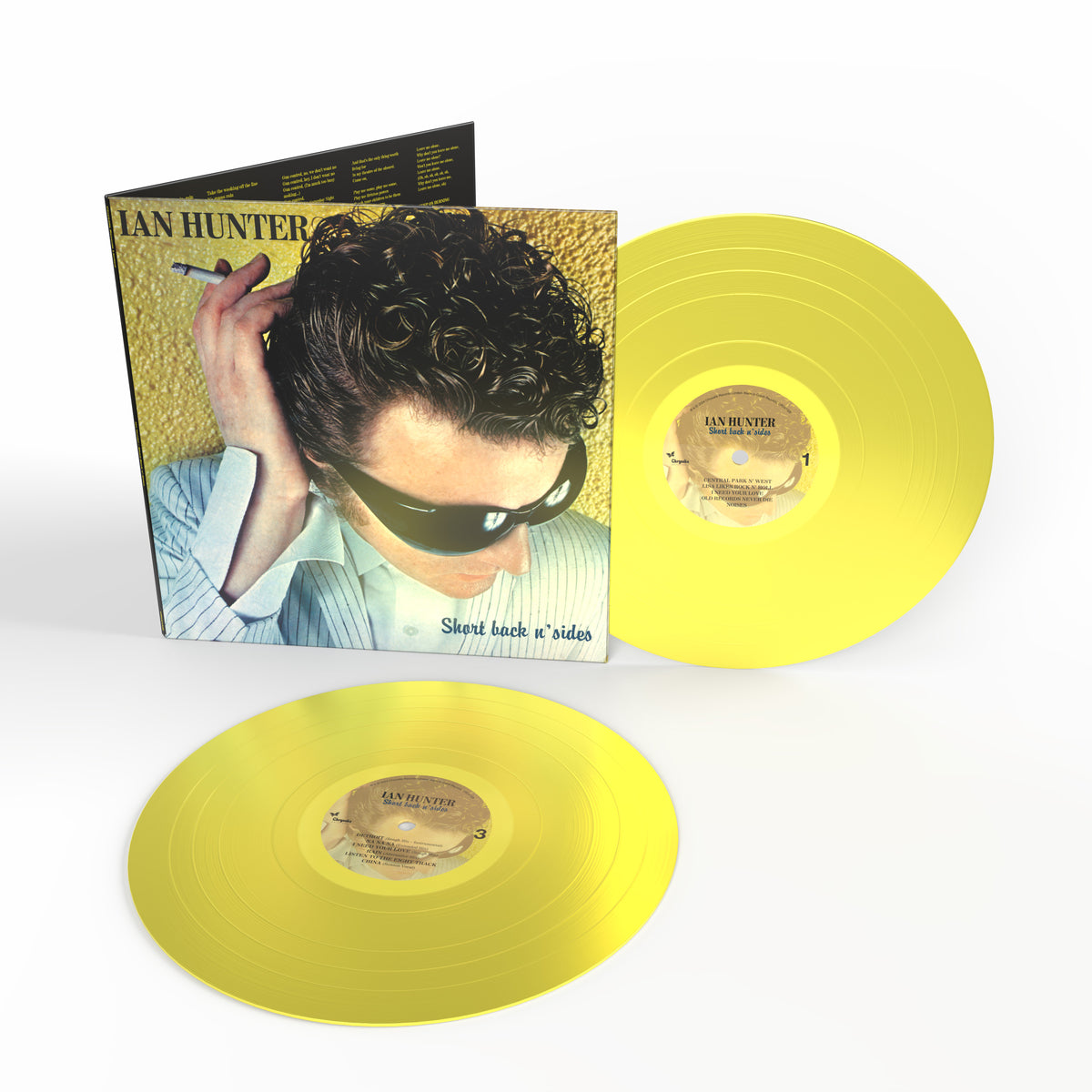 Ian Hunter’s “Short Back N’ Sides” 2024 vinyl record and sleeve.