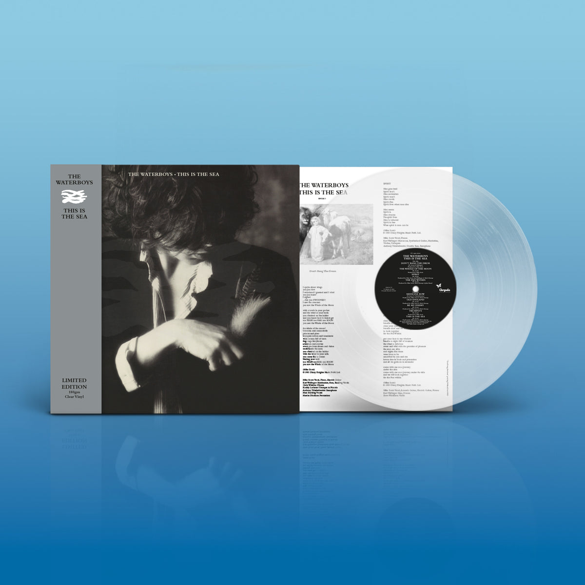 The Waterboys’ “This Is The Sea” limited edition clear vinyl record.