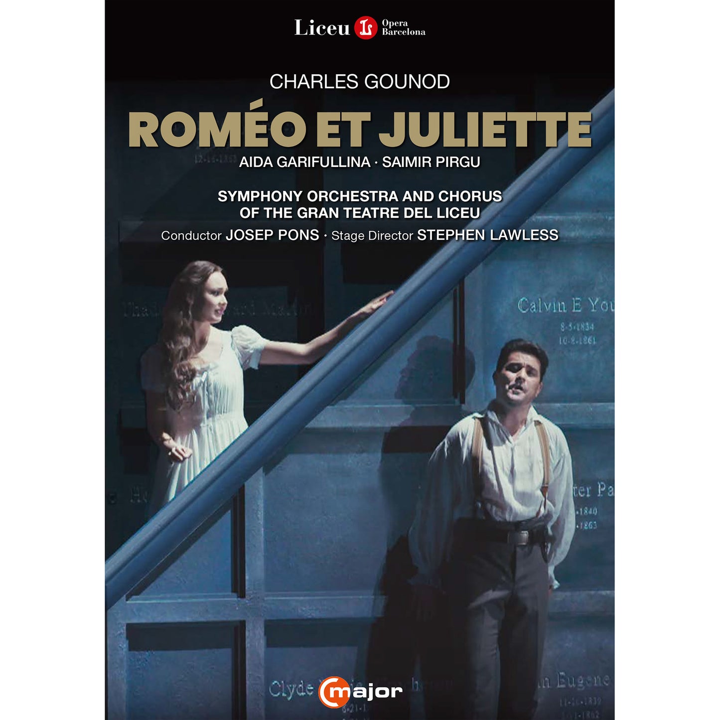 DVD cover for Gounod’s Romeo and Juliette opera, featuring performers.