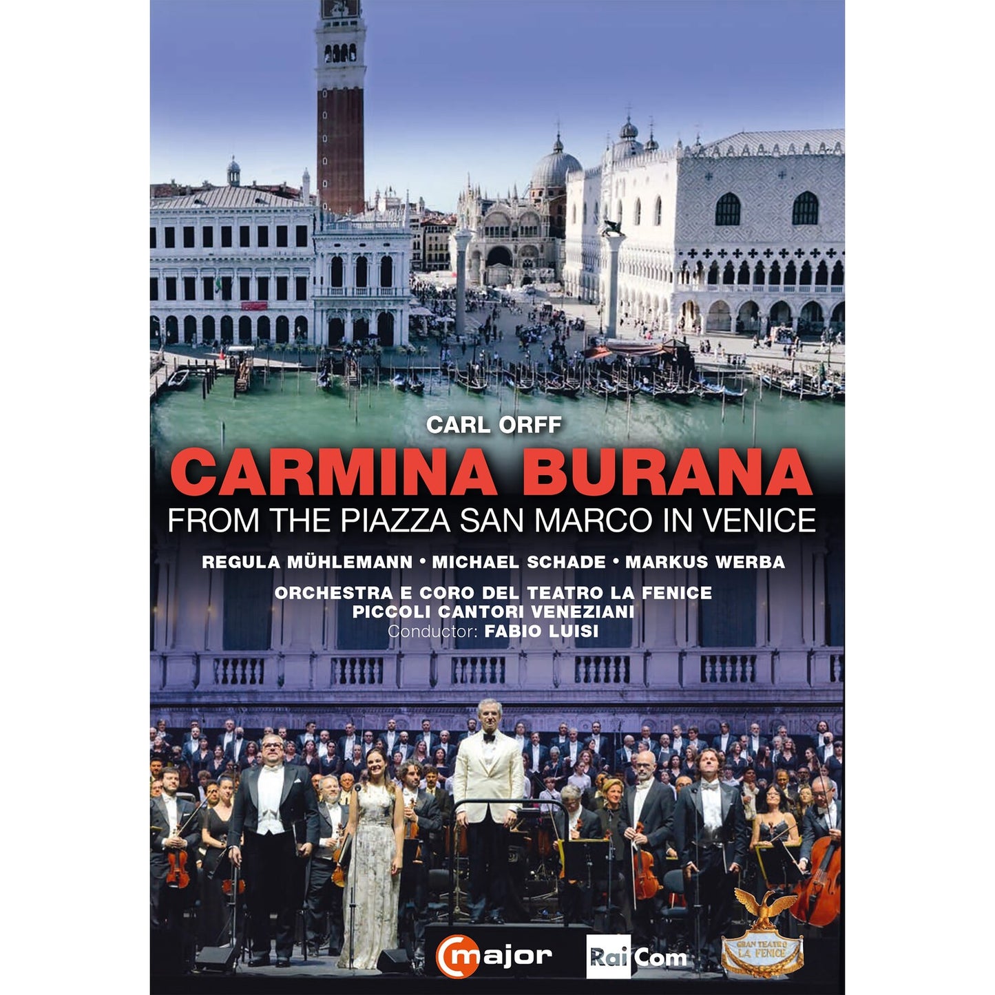 DVD cover for Orff’s Carmina Burana, featuring Venice and performers.