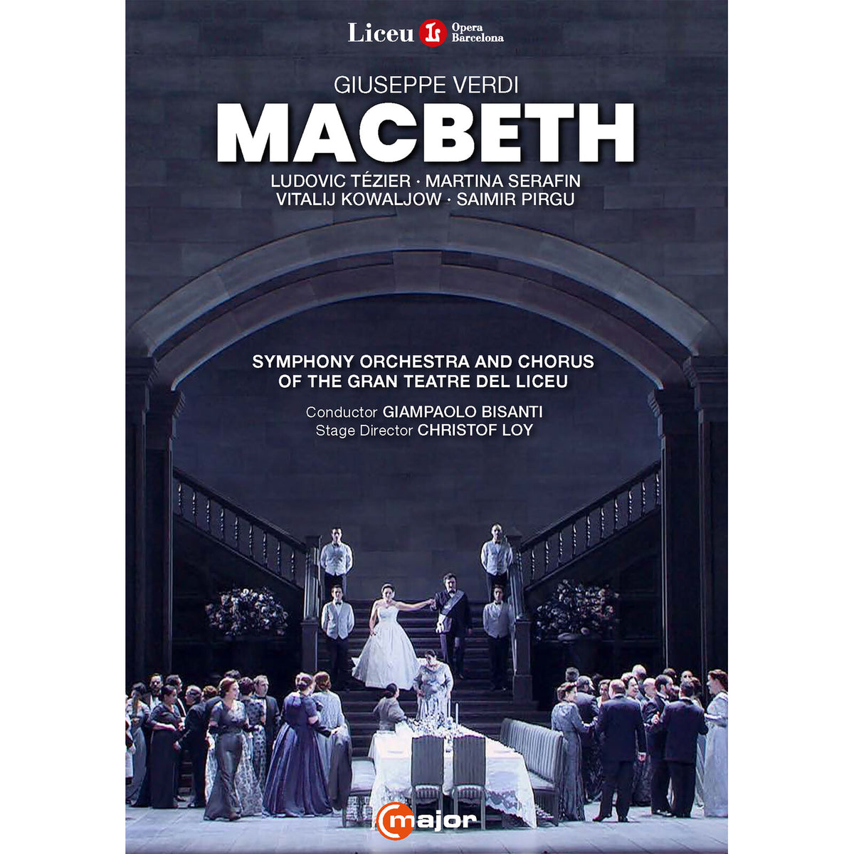 DVD cover for Verdi’s opera *Macbeth* with stage performers.