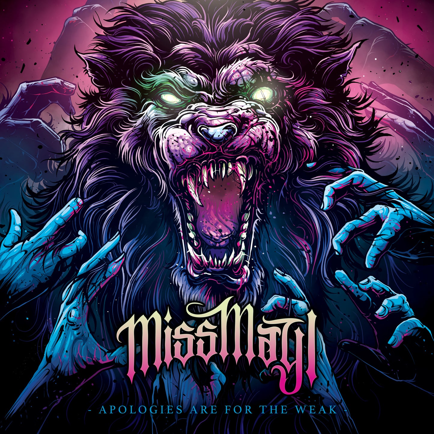 CD cover art: a snarling, monstrous face with clawing hands.