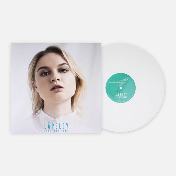 Lapsley's "Long Way Home" vinyl record with artist portrait on cover.