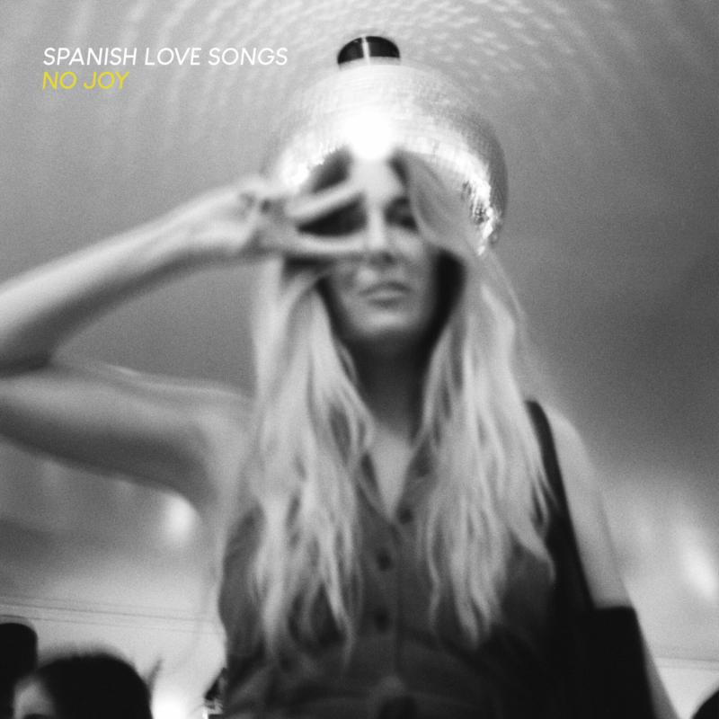 “No Joy” CD cover: blurry black and white portrait of a blonde woman.