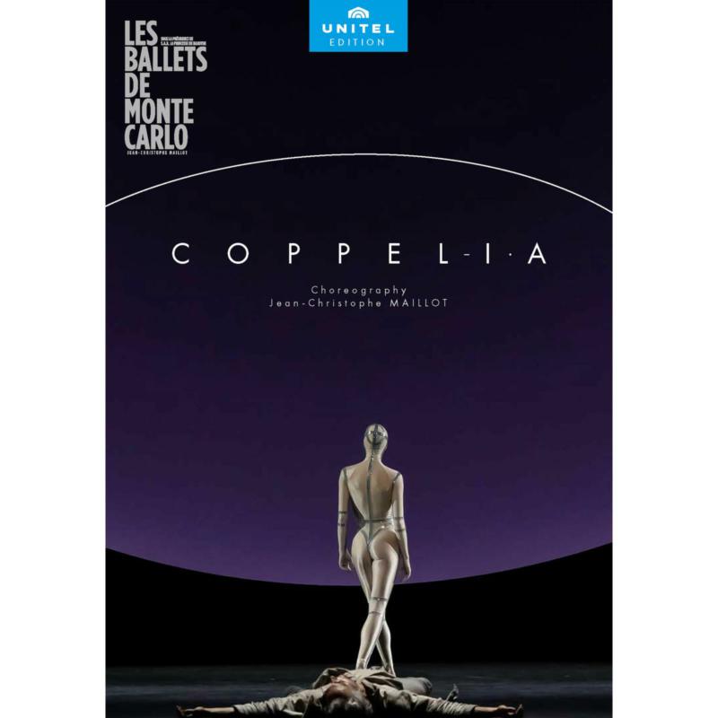 DVD cover for "Coppel-i.a" ballet, featuring a dancer silhouette.
