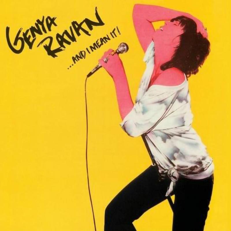 Yellow album cover featuring Genya Ravan singing into a microphone.