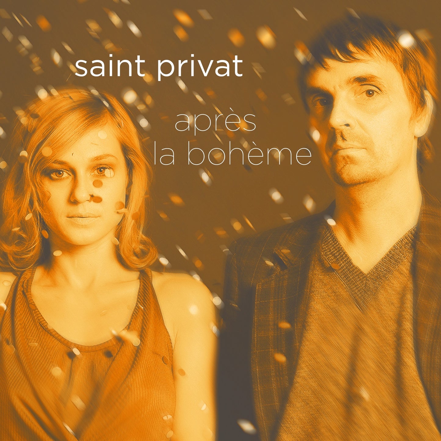 Album cover for Saint Privat’s “Après La Bohème” featuring two people.