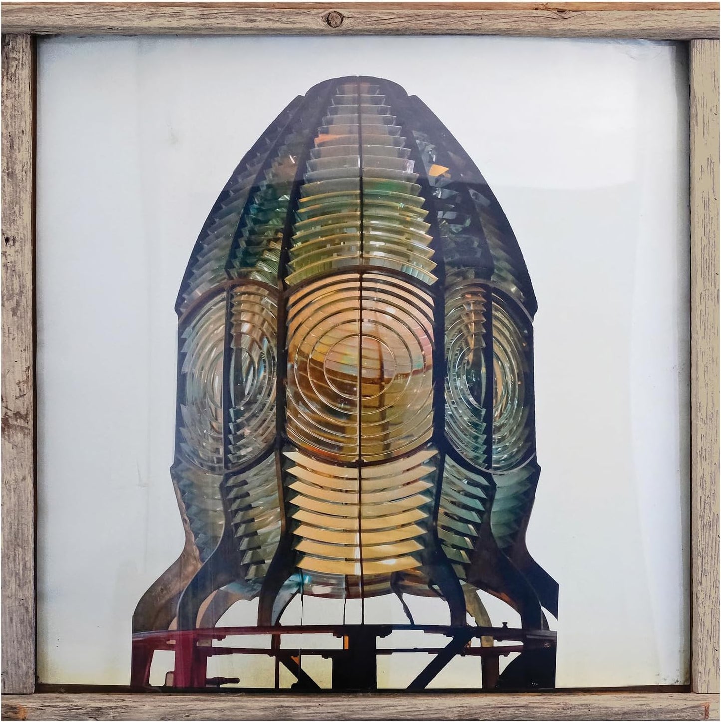 CD cover art featuring a detailed, circular lighthouse lens in a frame.