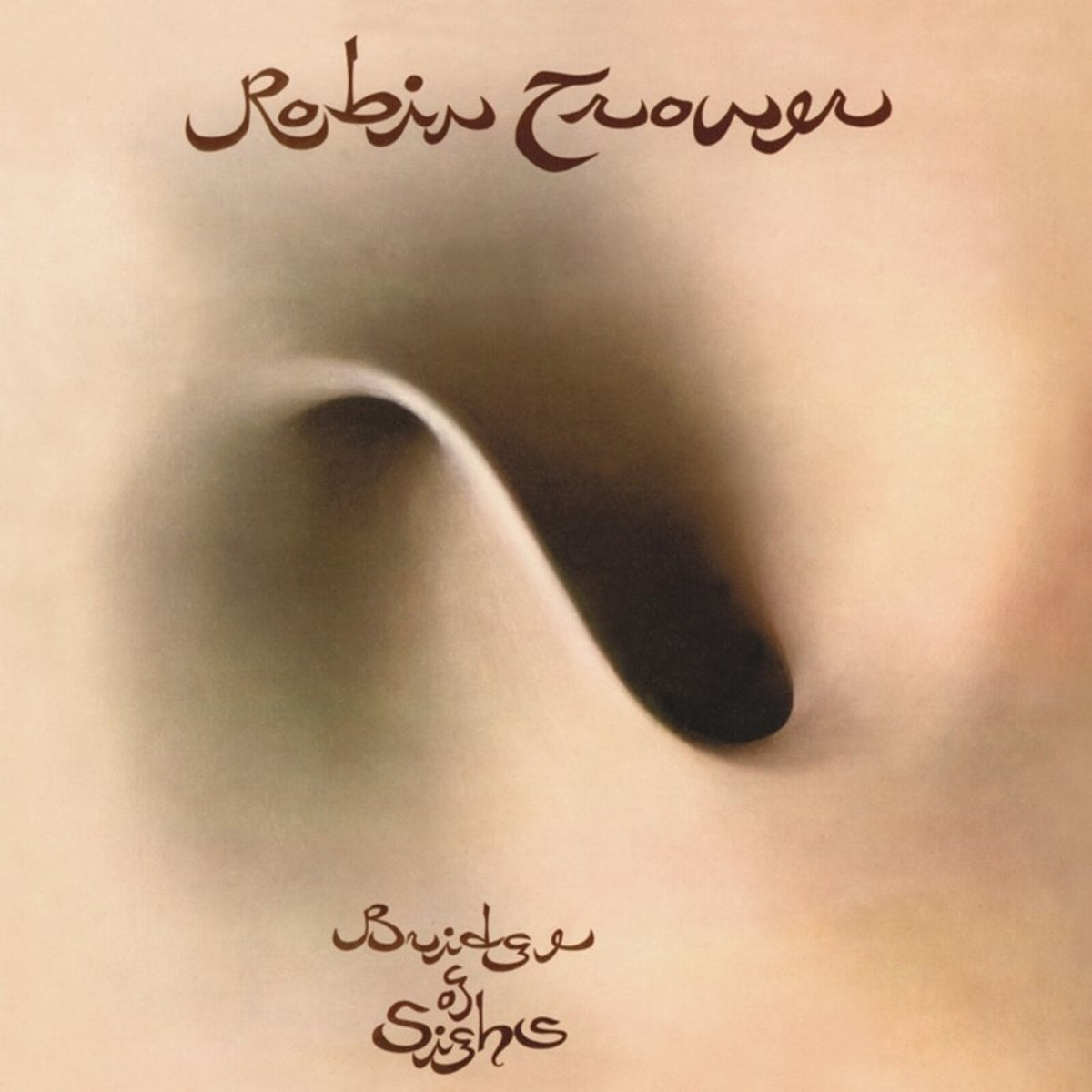 Album cover for Robin Trower’s “Bridge of Sighs” featuring a swirling, abstract form.
