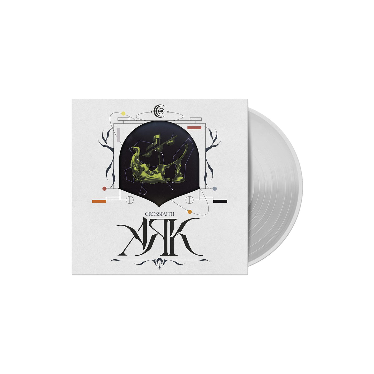 Crossfaith "Adk" vinyl record with abstract cover art and clear disc.