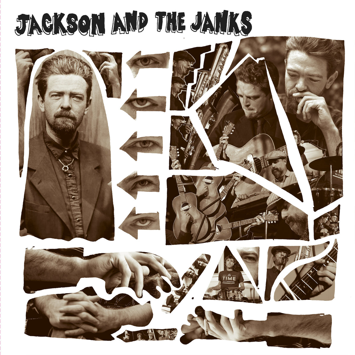 Album cover for Jackson And The Janks, collage of band members.