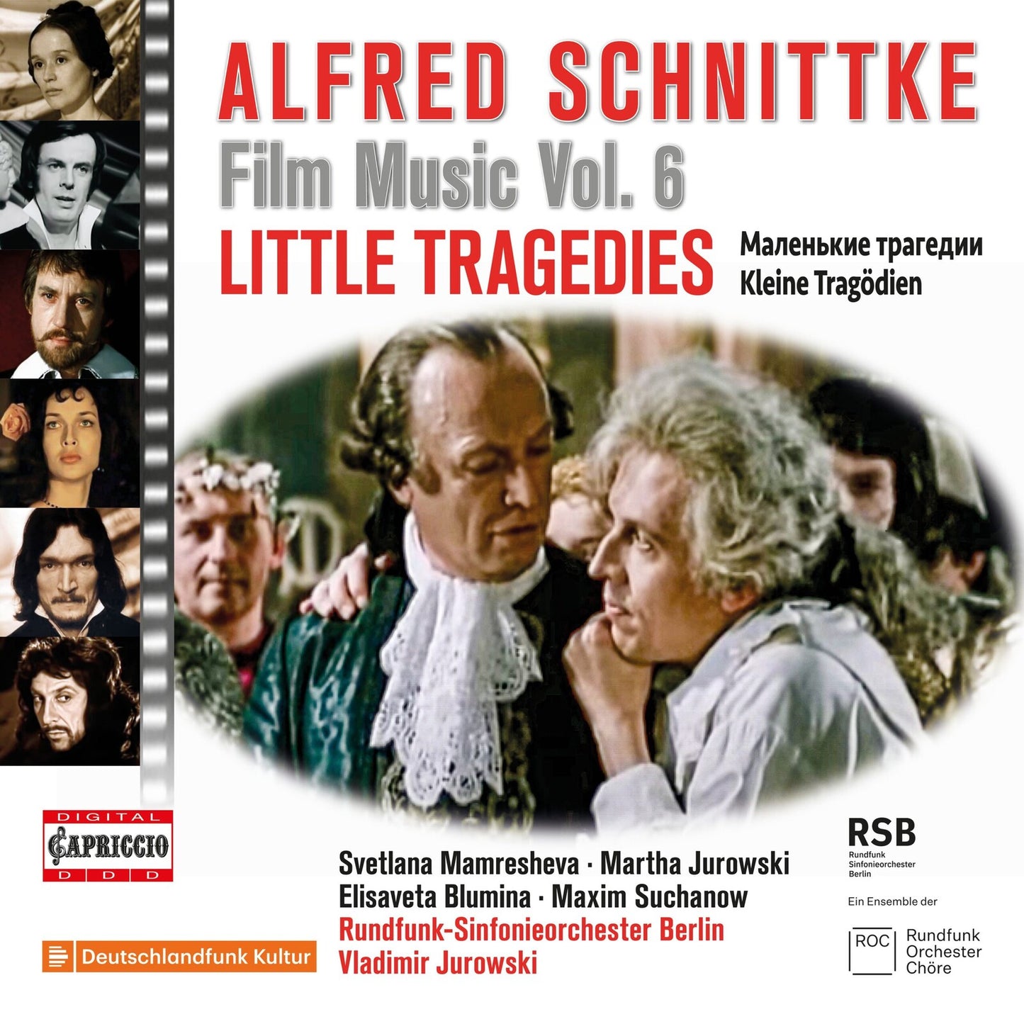 CD cover for Schnittke’s “Film Music Vol. 6” with portraits and text.