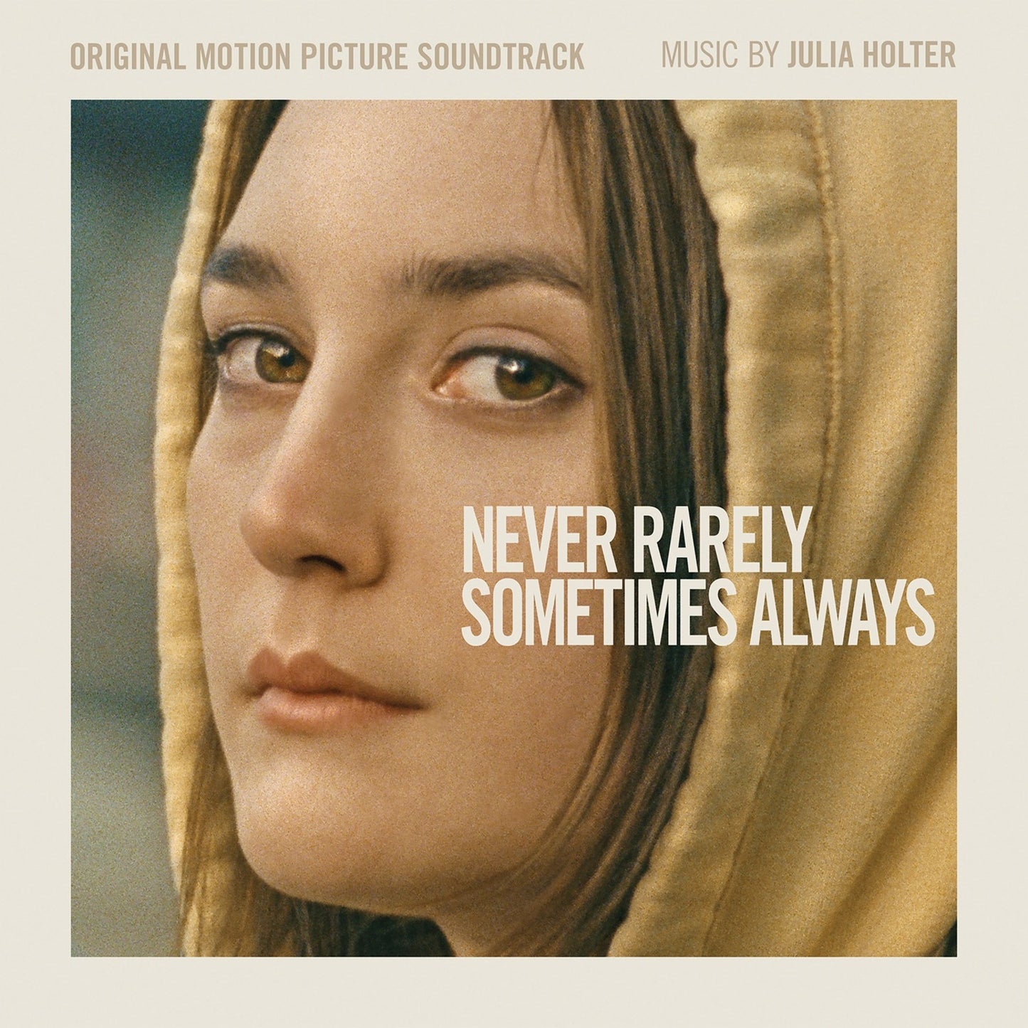 Soundtrack album cover featuring a close-up portrait of a young woman.