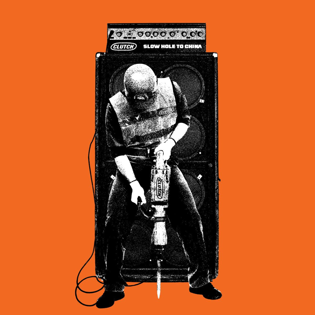 Black and white CD cover for Clutch’s “Slow Hole To China” album.