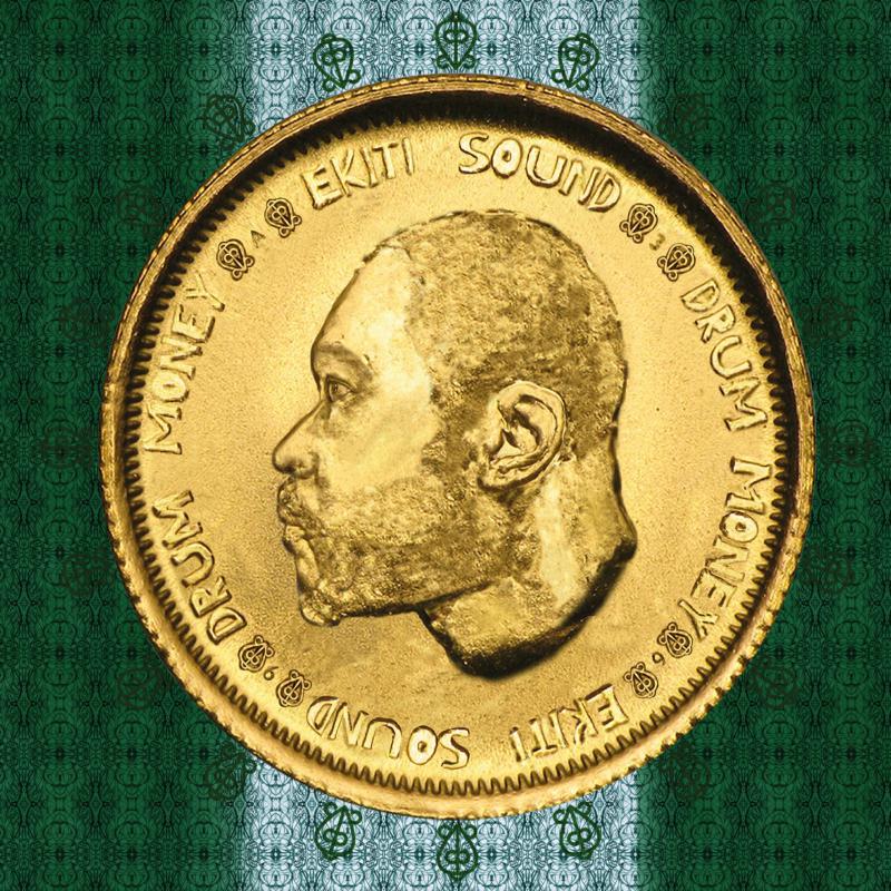 Gold-colored CD cover depicting a man’s profile resembling a coin.