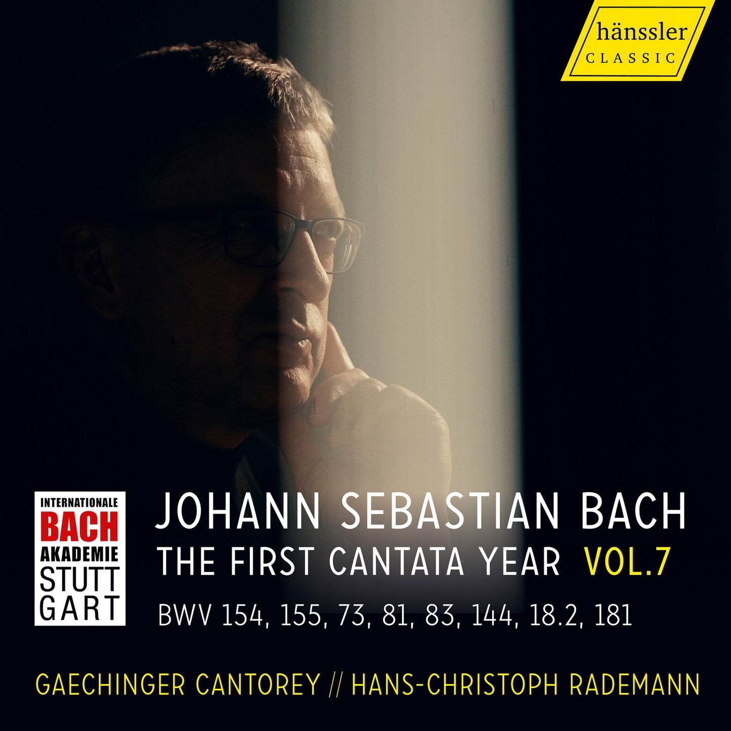 CD cover featuring a portrait of Johann Sebastian Bach and text details.
