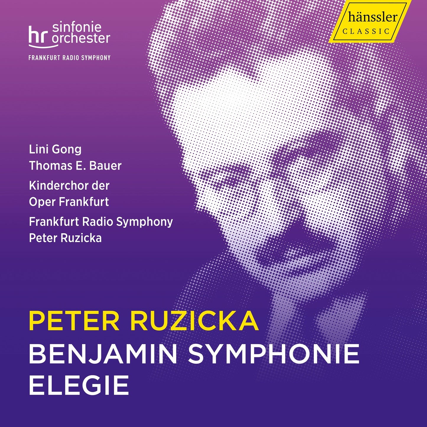 CD cover for “Benjamin Symphonie” by Ruzicka, featuring a blurred face.