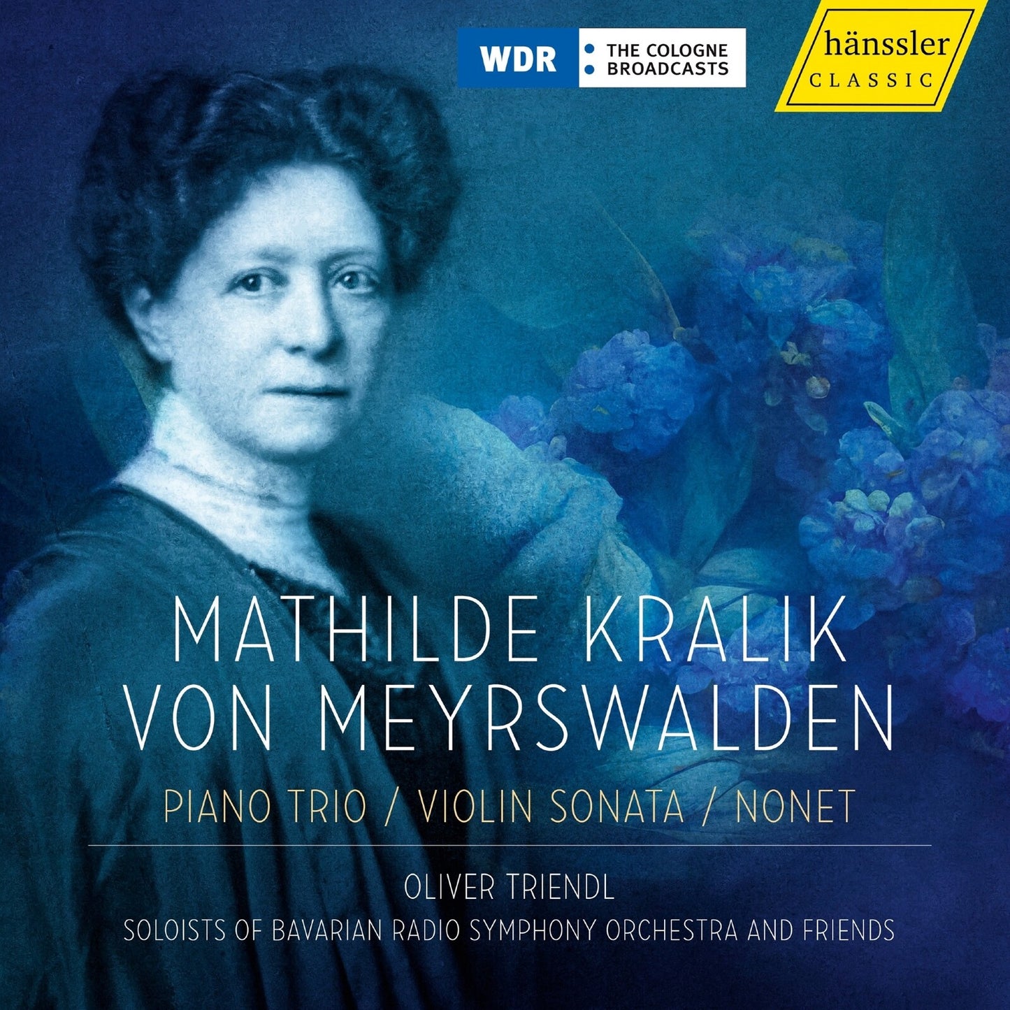 CD cover featuring a portrait of Mathilde Kralik and floral design.