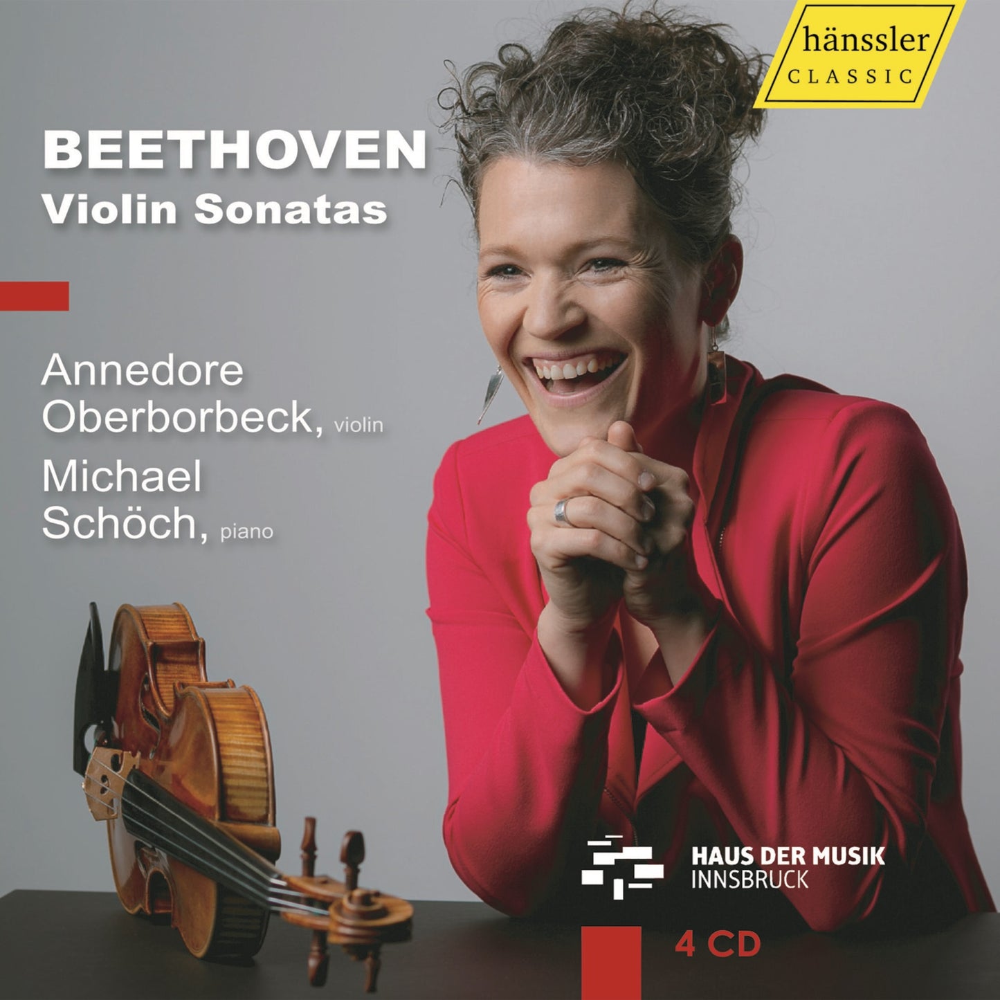 CD cover featuring violinist Annedore Oberborbeck and Beethoven’s Violin Sonatas.