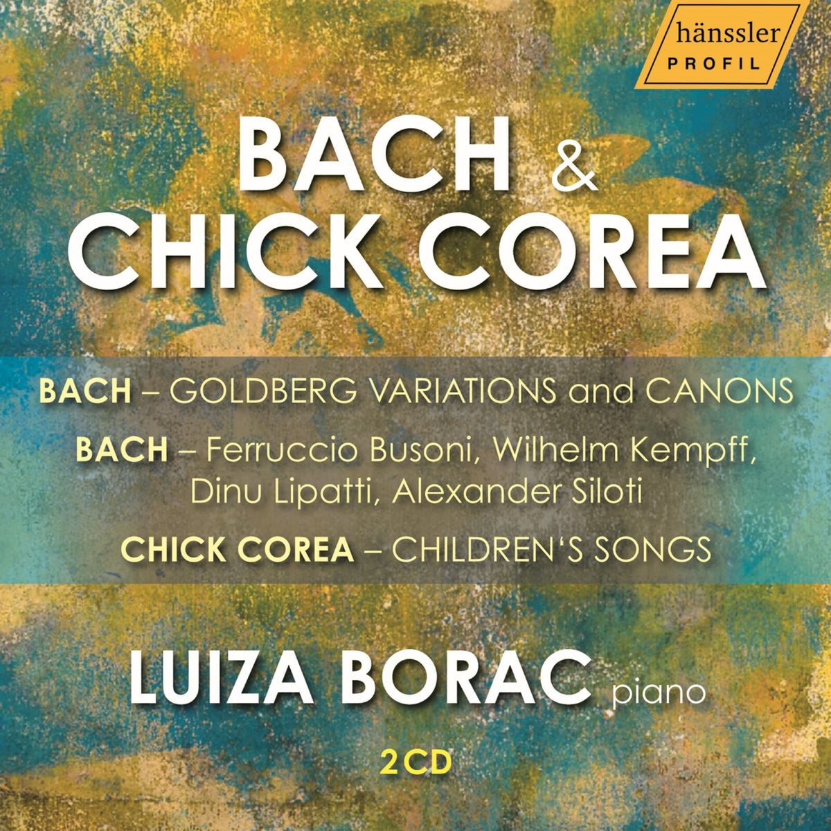 CD cover for Luiza Borac performing Bach and Chick Corea piano works.