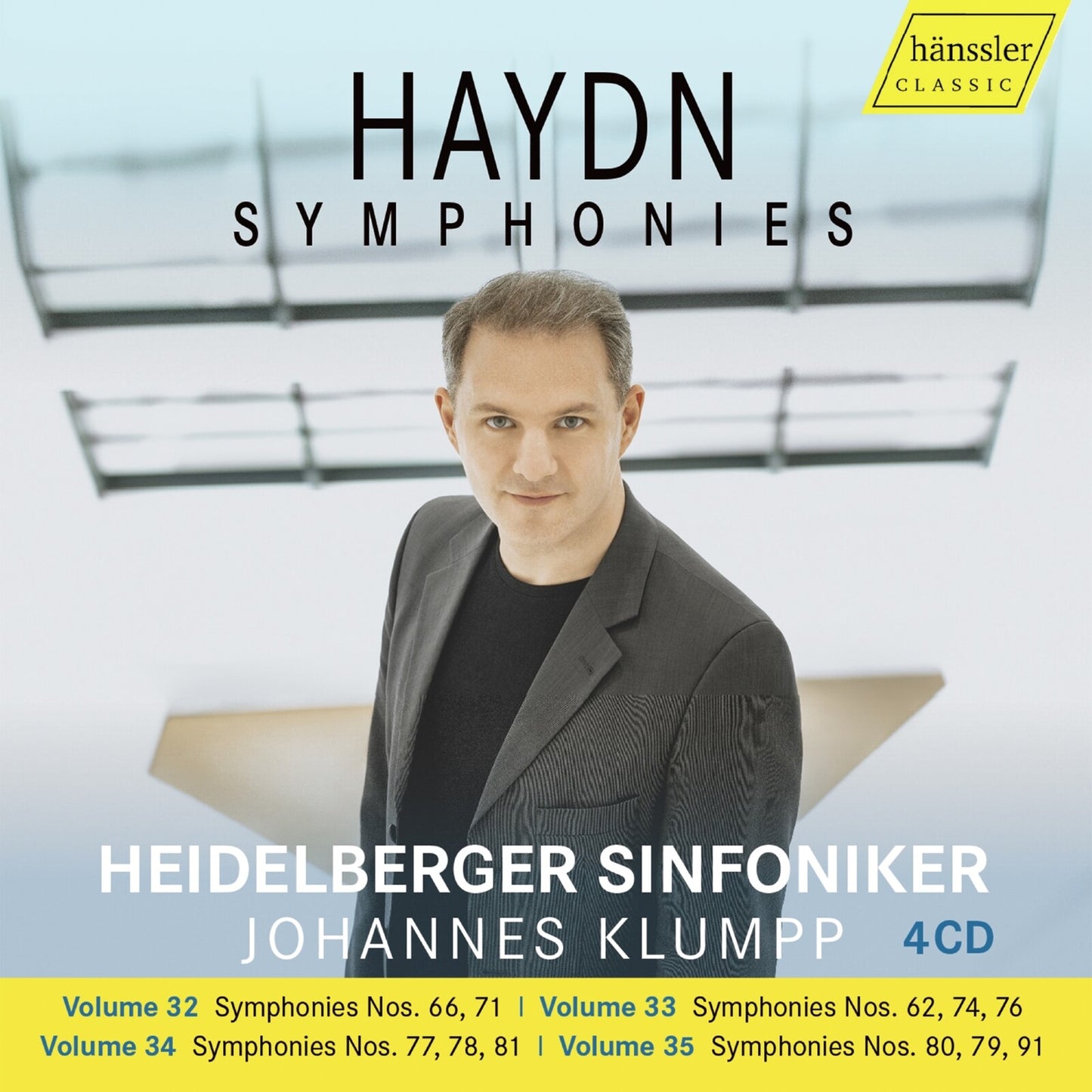 CD cover for Haydn symphonies performed by Heidelberger Sinfoniker, Johannes Klumpp.