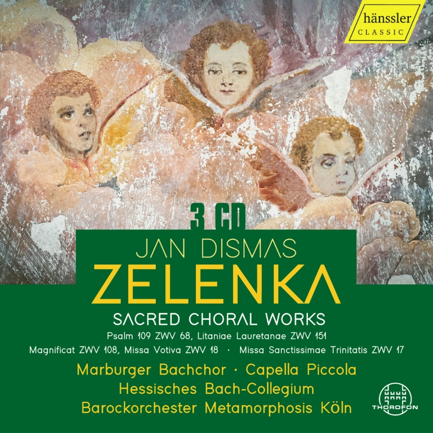 CD cover for Zelenka’s Sacred Choral Works by Marburger Bachchor.