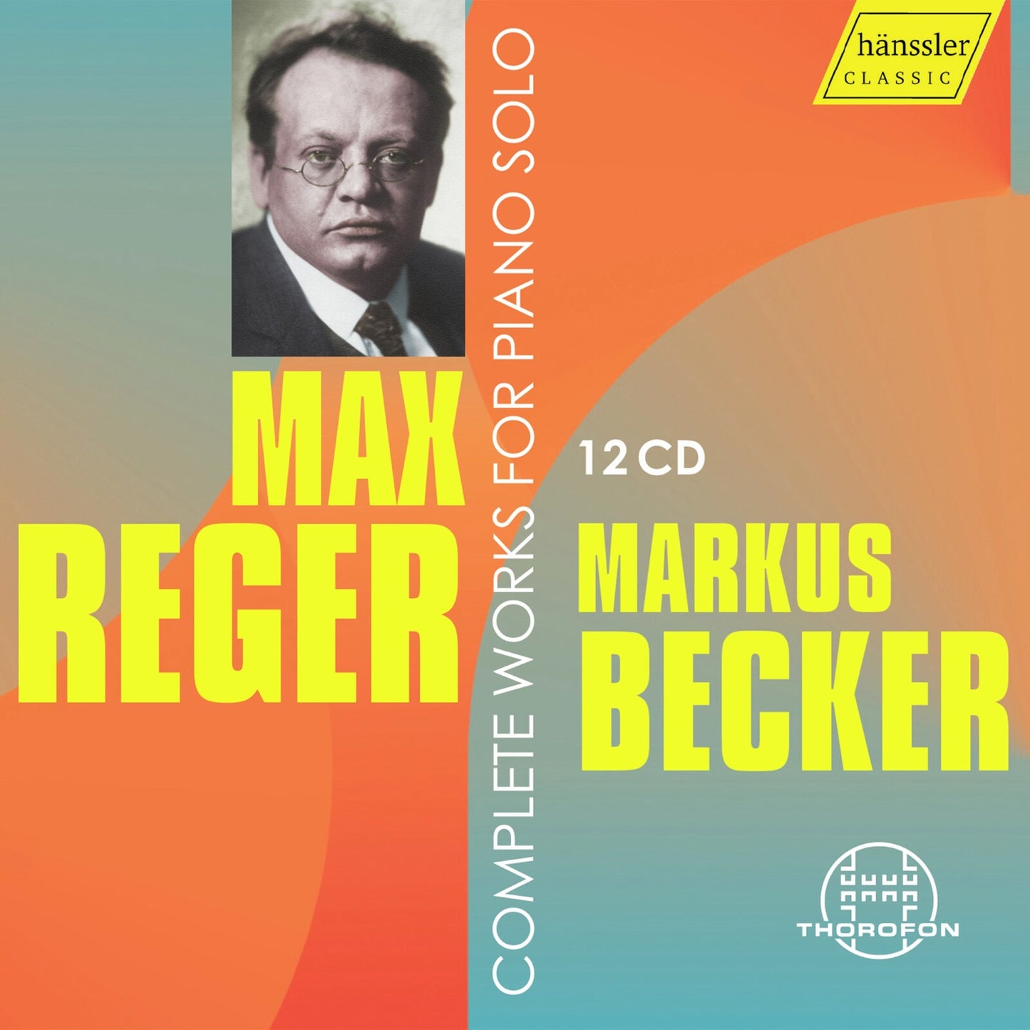 CD cover for Markus Becker performing Max Reger’s piano works.