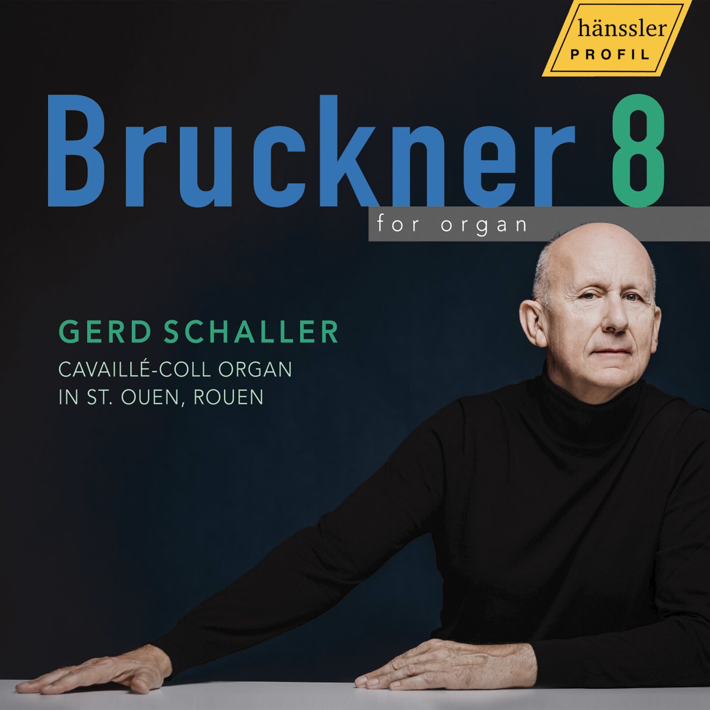 CD cover featuring Gerd Schaller, text “Bruckner 8 for organ.”