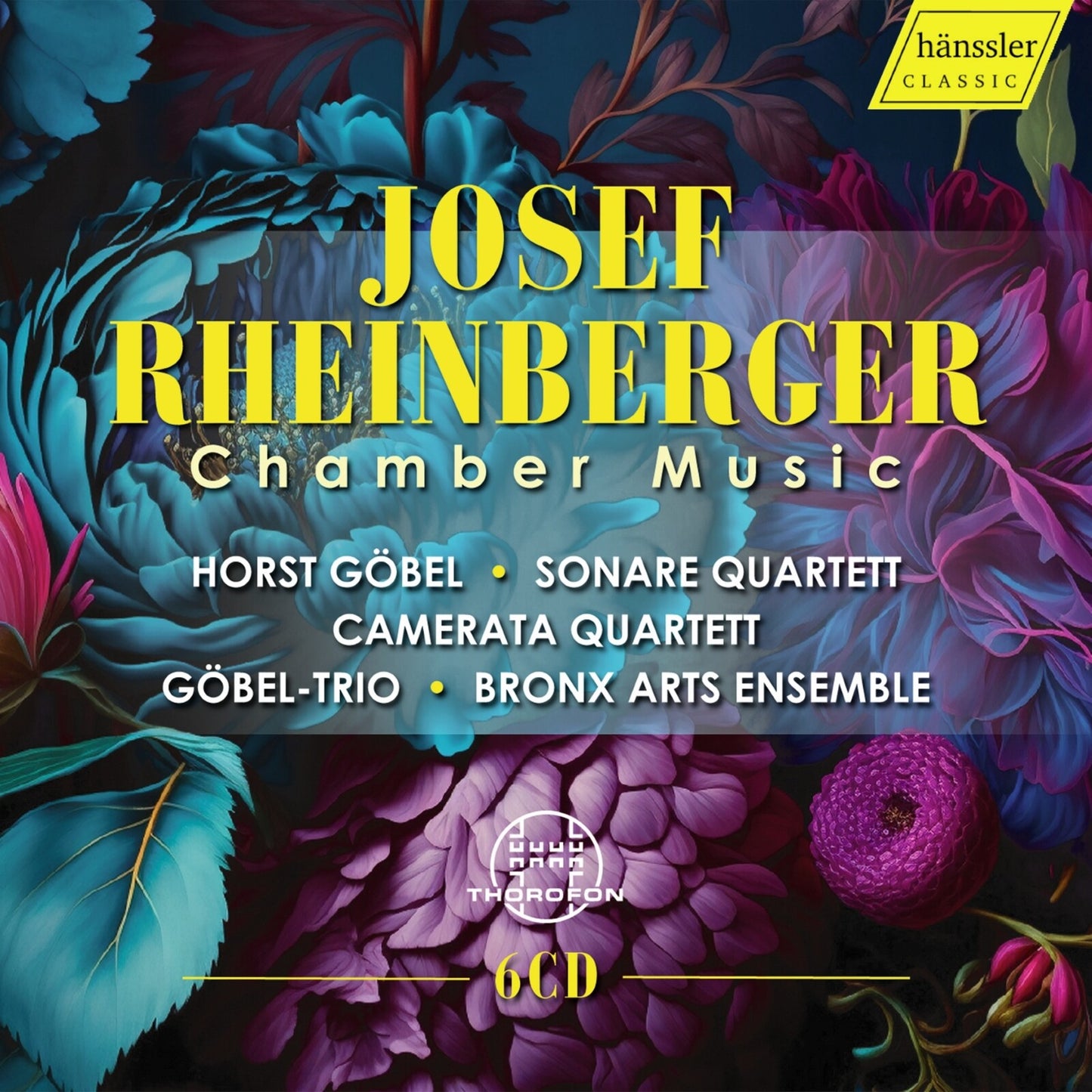 CD cover for Josef Rheinberger chamber music by Sonare Quartet.