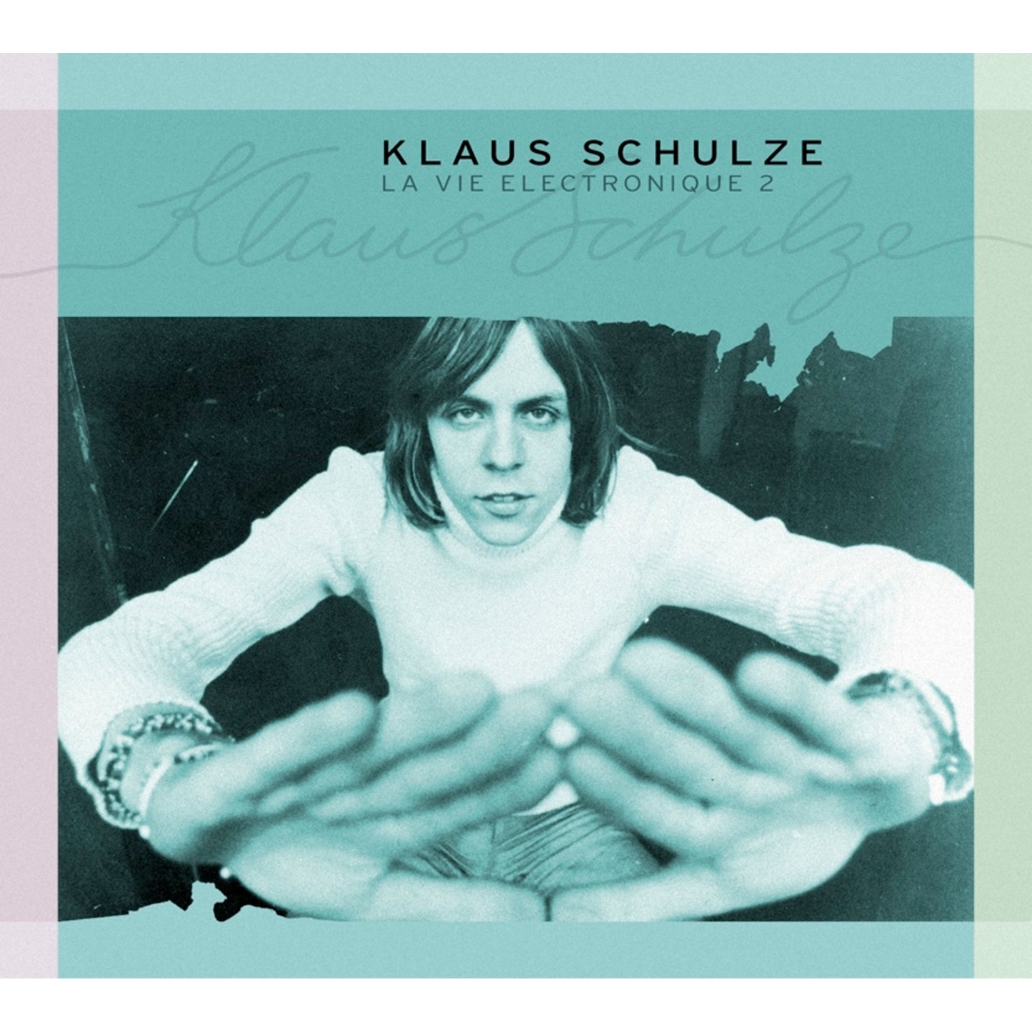 CD cover for Klaus Schulze’s “La Vie Electronique Vol. 2” featuring a portrait.