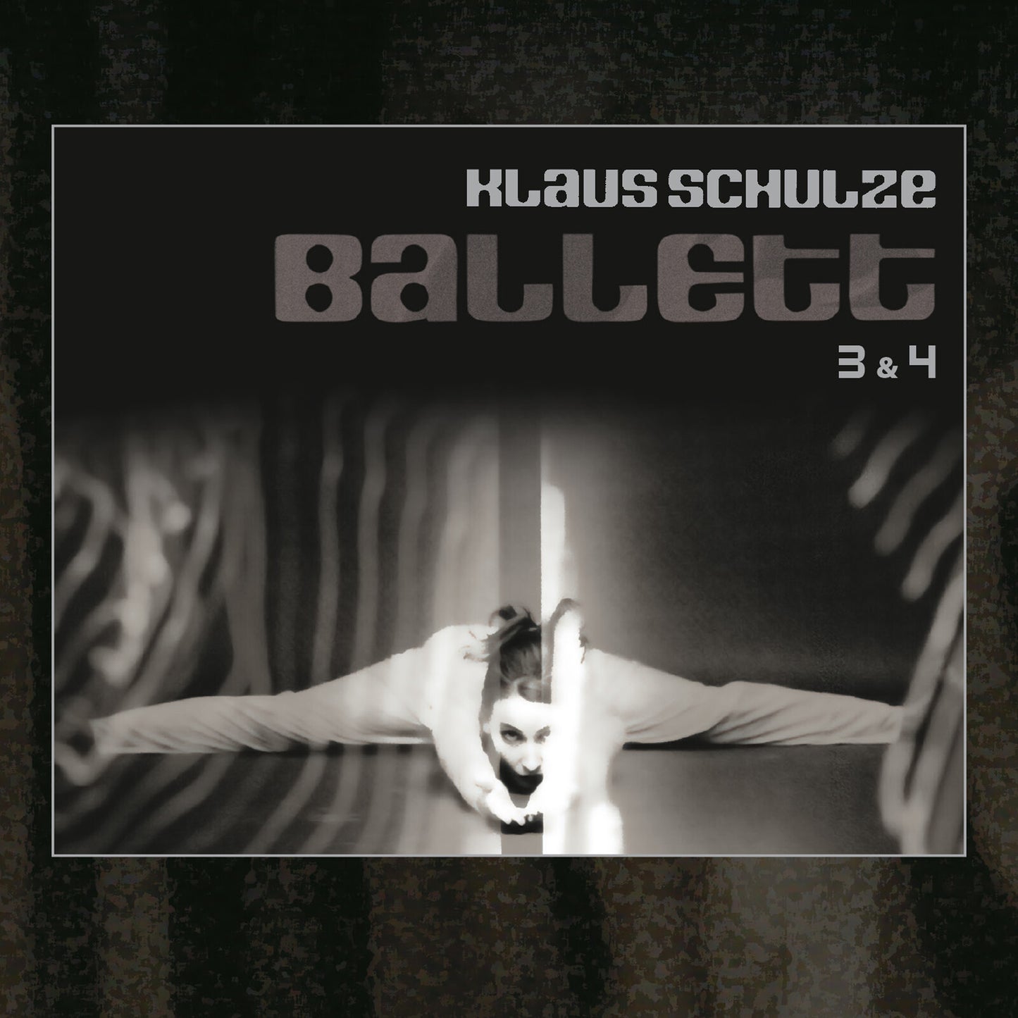 Album cover for Klaus Schulze Ballett 3 & 4 featuring a dancer doing a split.