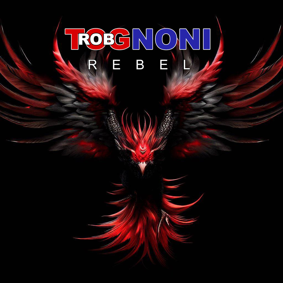 CD cover art: red phoenix with spread wings against black background.