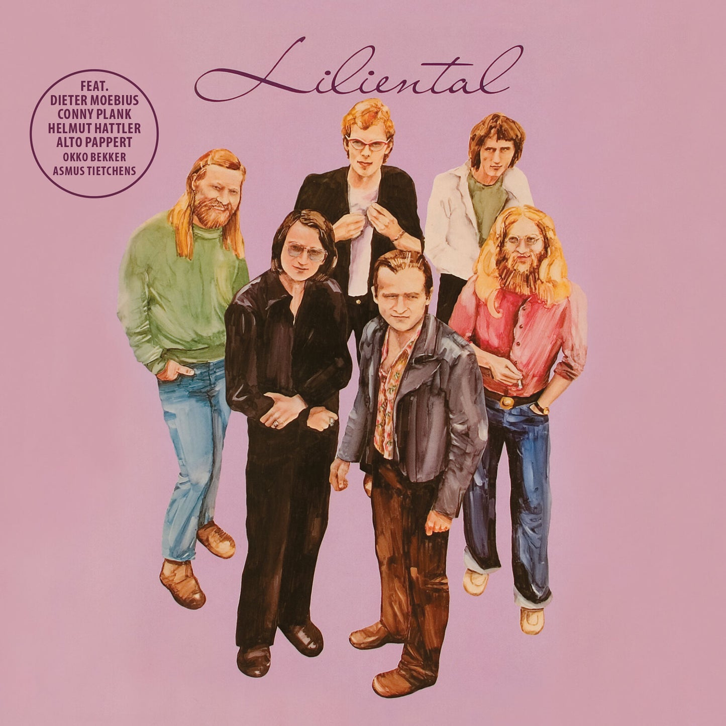 CD cover featuring a painted portrait of six men in vintage clothing.