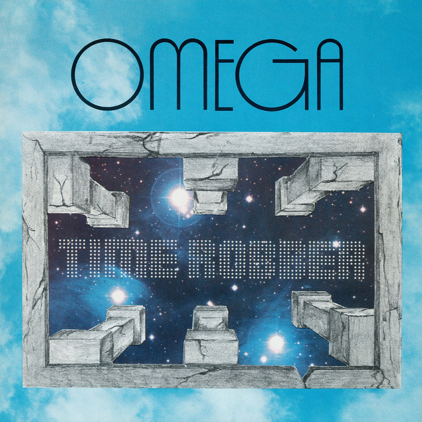 Album cover for “Omega - Time Robber” with a cosmic, fragmented scene.