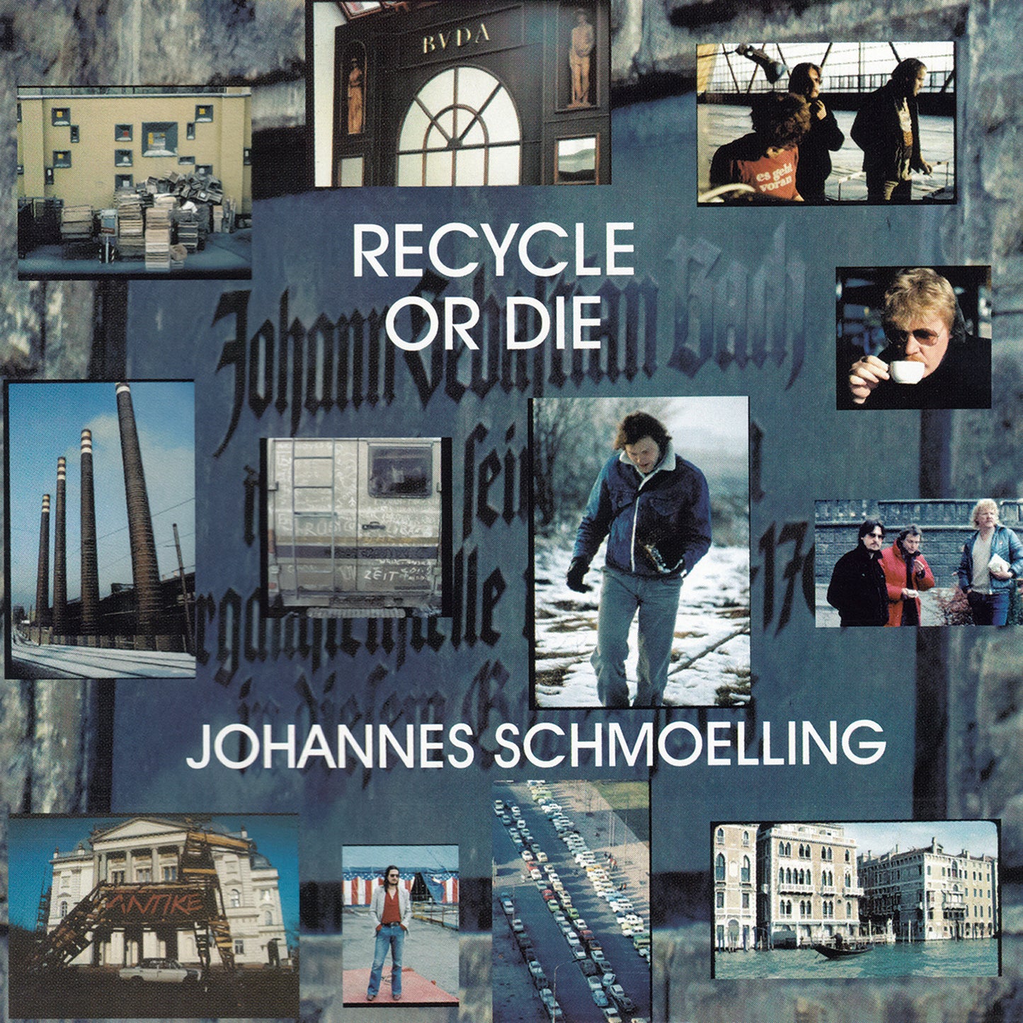 CD cover with collage of industrial scenes, people, and text.