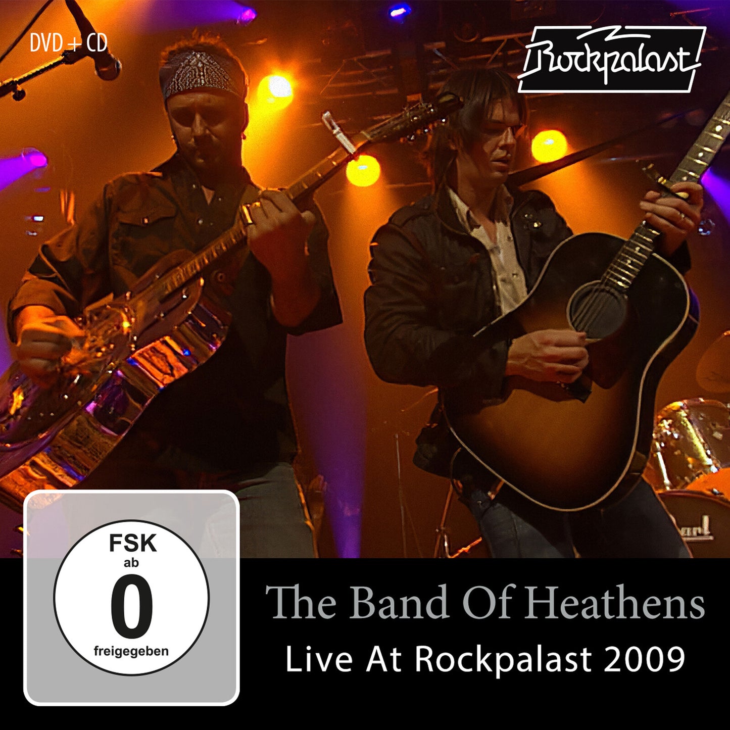 Band Of Heathens performing live on stage with instruments and lights.