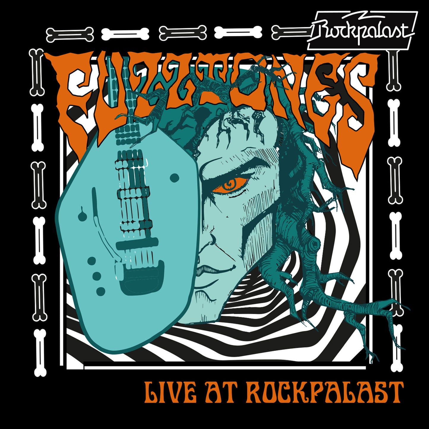 CD cover for The Fuzztones’ “Live At Rockpalast” with monster illustration.