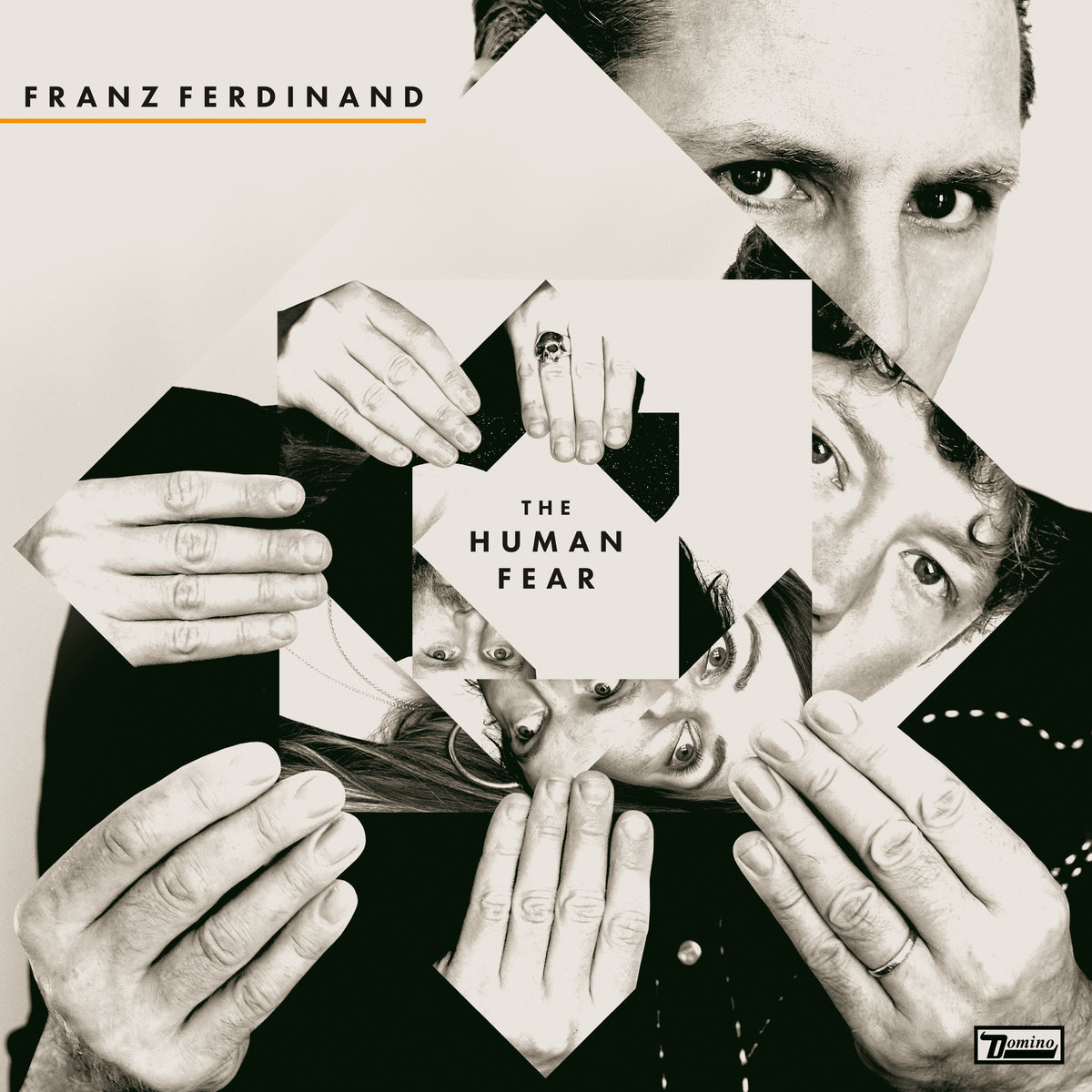 Album cover for Franz Ferdinand’s “The Human Fear” with fragmented portraiture.