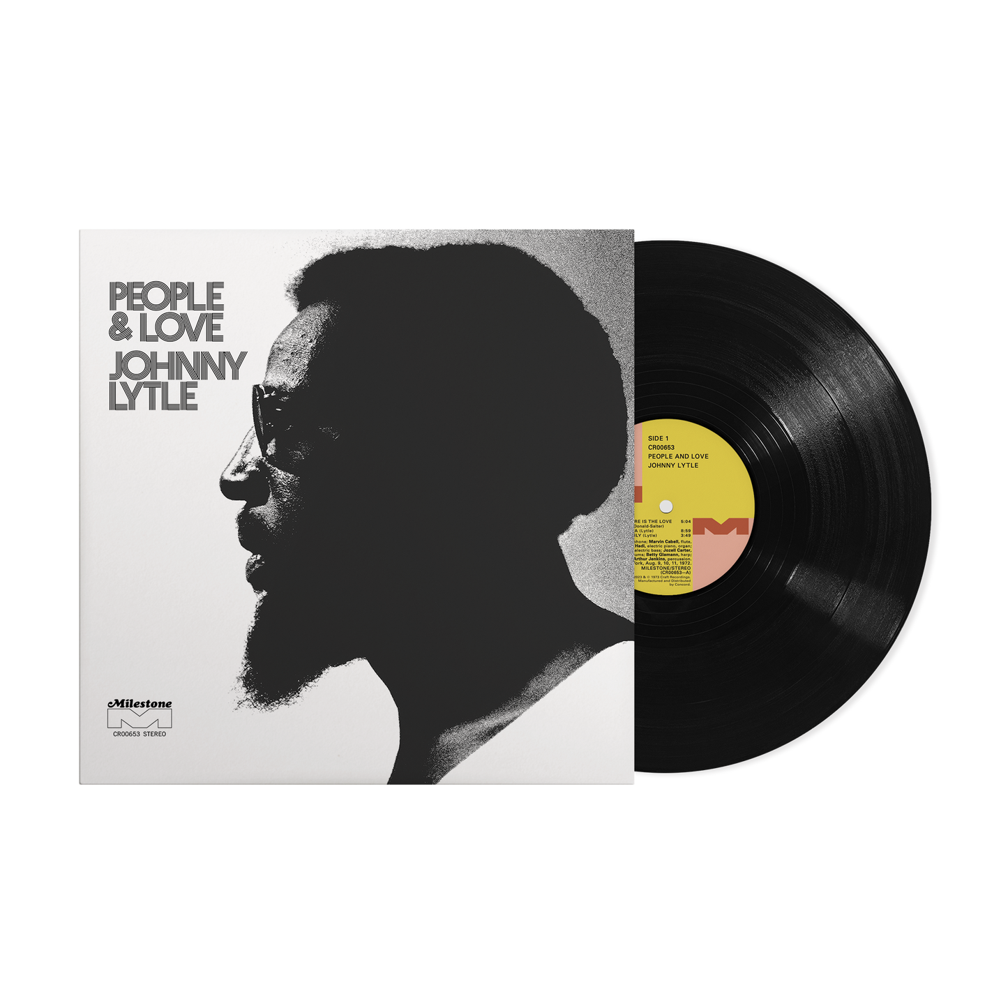 Johnny Lytle’s “People & Love” vinyl record with portrait album cover.