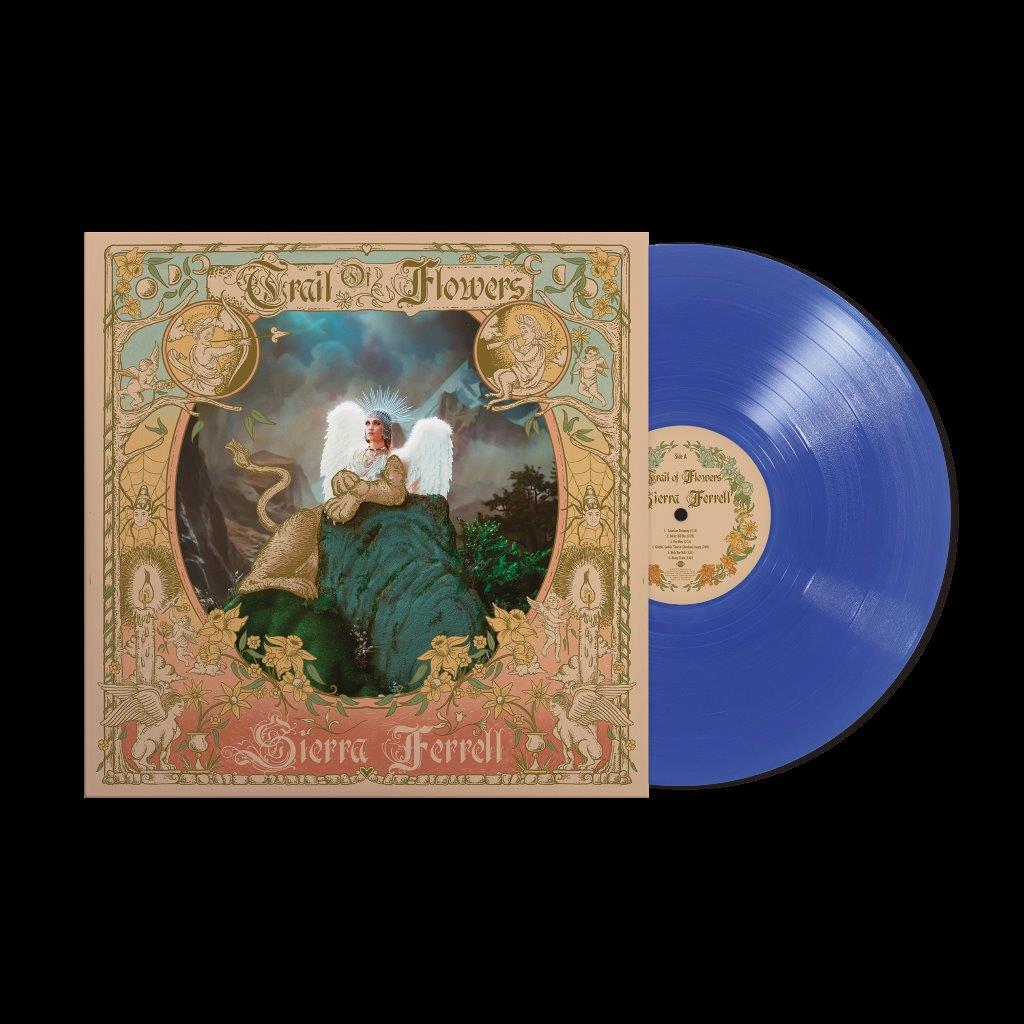 Sierra Ferrell's "Trail Of Flowers" vinyl record with ornate cover art.