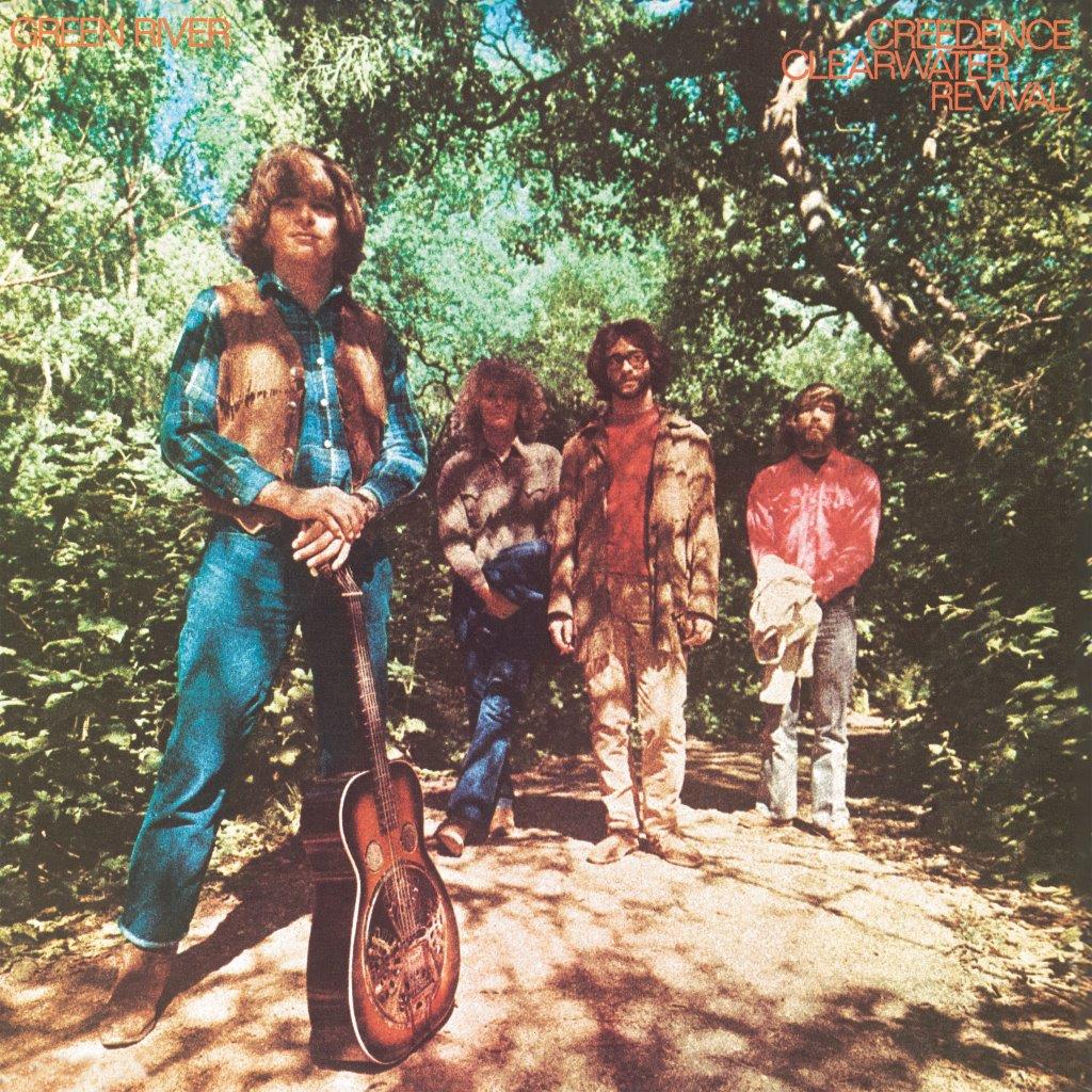Creedence Clearwater Revival album cover, band standing in a forest.