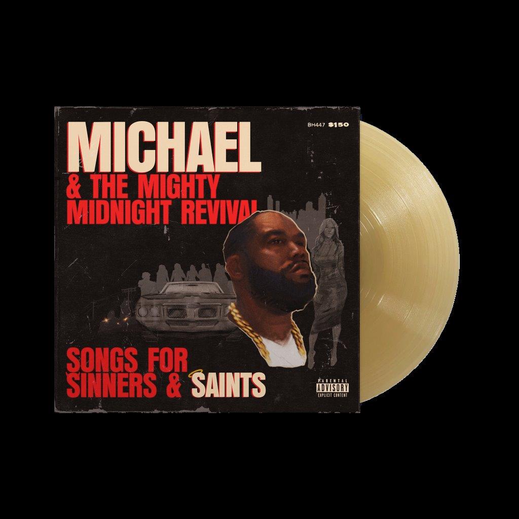 Vinyl record with album cover featuring Killer Mike and city skyline.