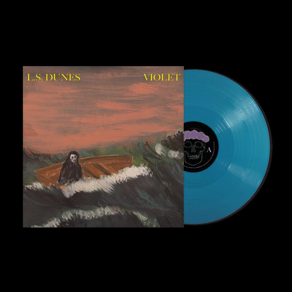 LS Dunes “Violet” vinyl LP cover and a blue record disc.
