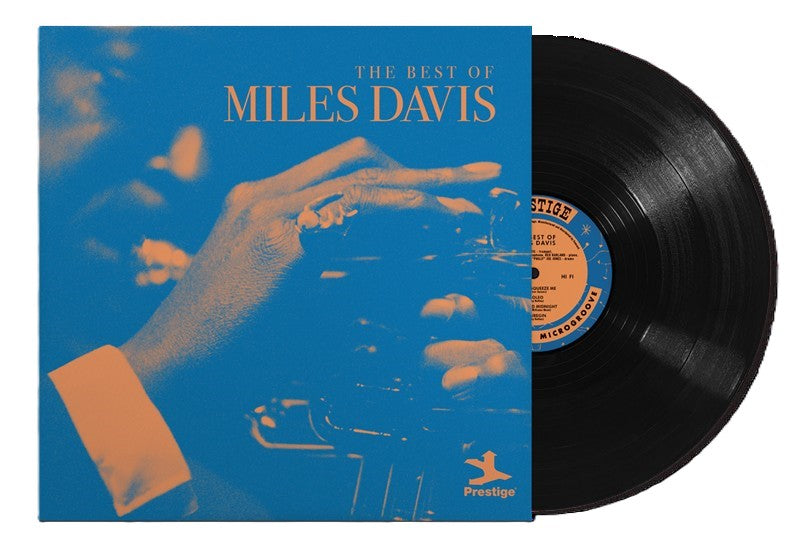 “The Best of Miles Davis” vinyl record with blue cover art.