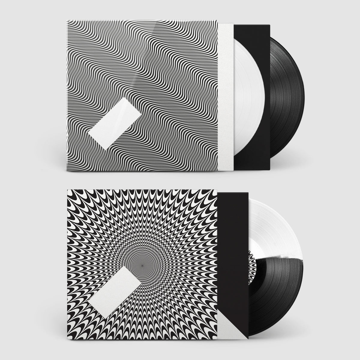 Jamie xx “In Waves” 3LP vinyl record with optical illusion cover art.