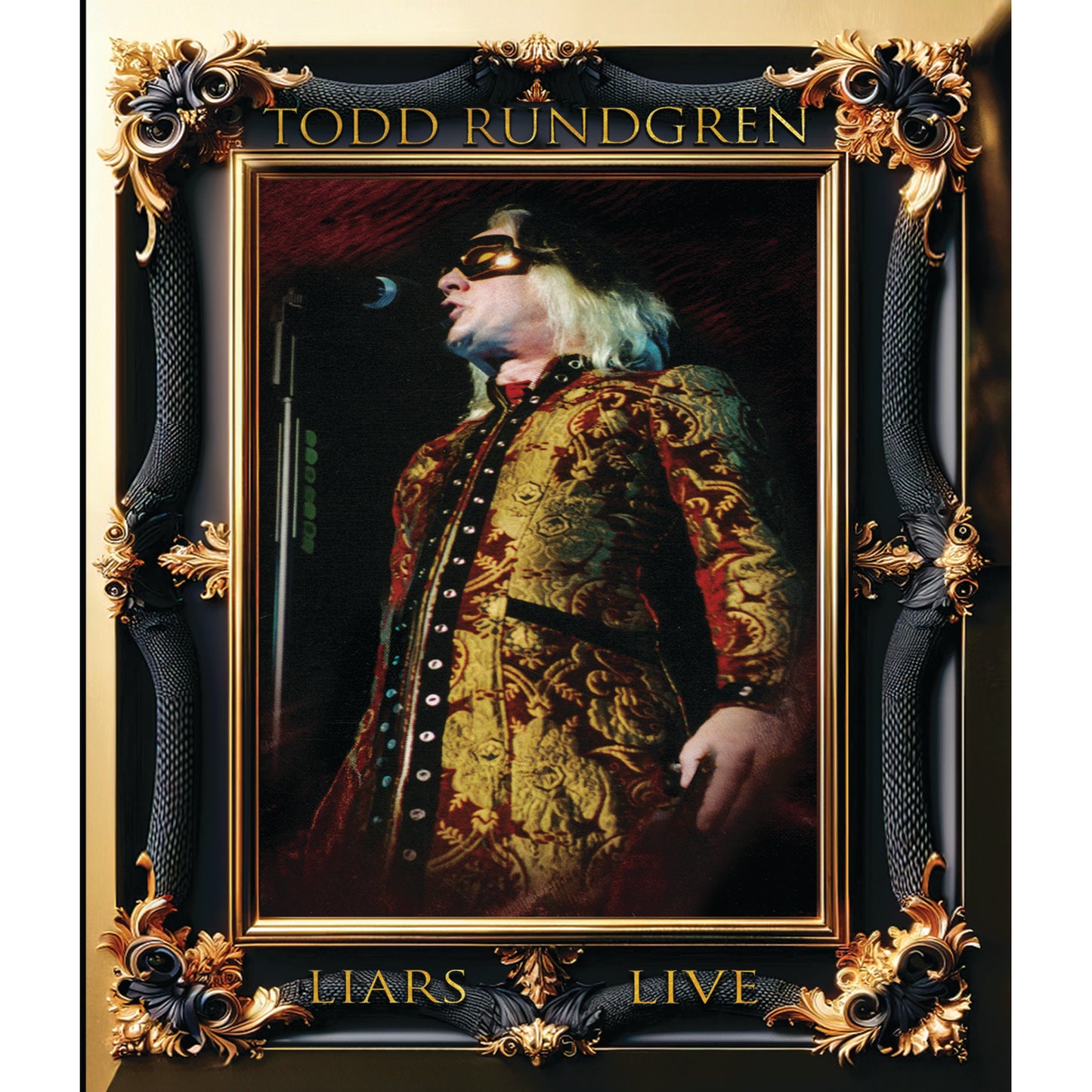 Blu-ray cover for “Liars Live” featuring Todd Rundgren in ornate gold frame.